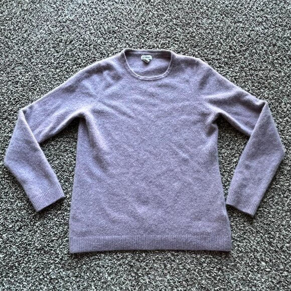 Purple LLBean 100% Cashmere Medium Crewneck - Picture 1 of 5